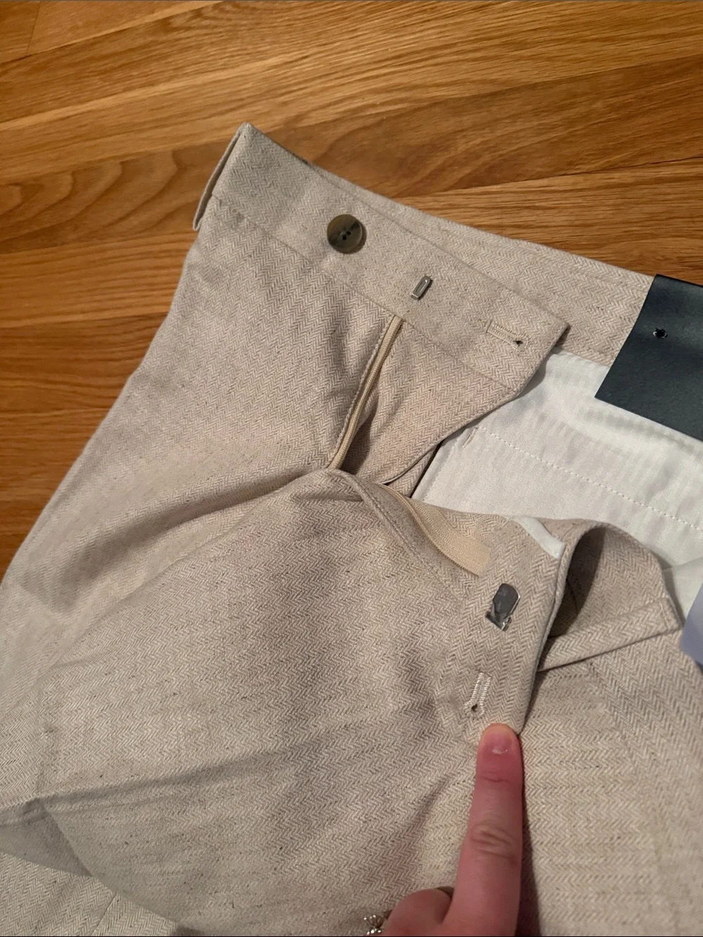 Banana Republic TAILORED HERRINGBONE LINEN blend Men's Dress Pants